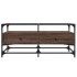 Mesa de centro con puertas de vidrio marrón roble 68,5x50x50