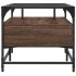Mesa de centro con puertas de vidrio marrón roble 68,5x50x50