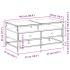 Mesa de centro con puertas de vidrio marrón roble 68,5x50x50