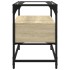 Mueble TV cristal y madera ingeniería roble Sonoma 60x35x51