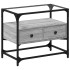 Mueble TV cristal y madera ingeniería gris Sonoma 60x35x51