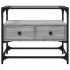 Mueble TV cristal y madera ingeniería gris Sonoma 60x35x51