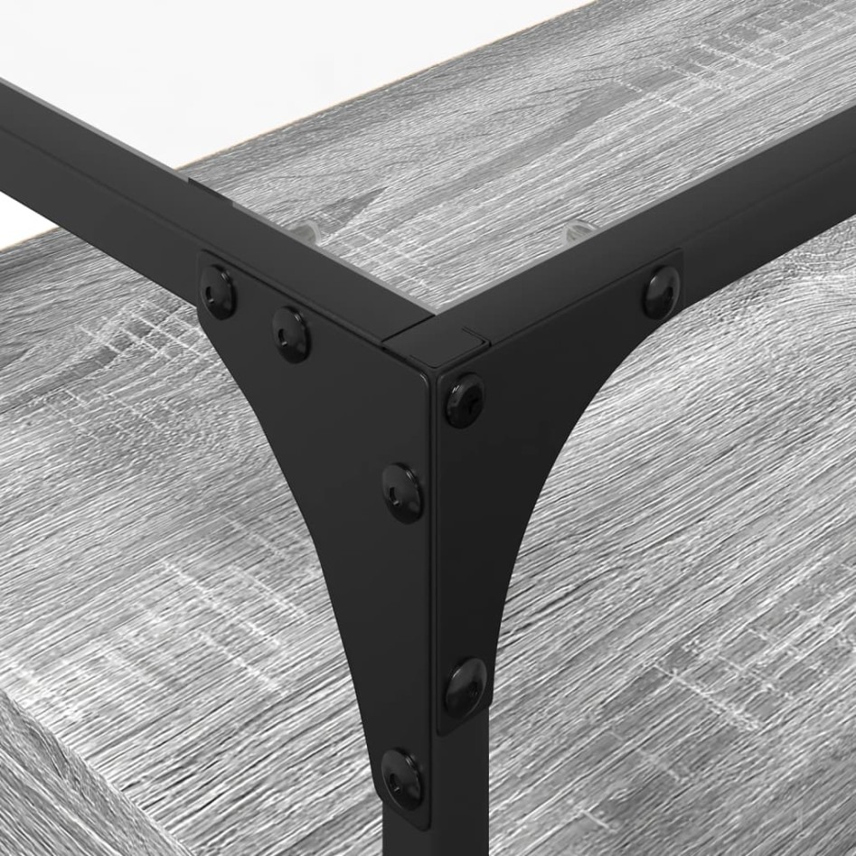 Mueble TV cristal y madera ingeniería gris Sonoma 60x35x51