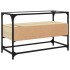 Mueble TV cristal y madera ingeniería roble Sonoma 80x35x51