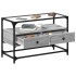 Mueble TV cristal y madera ingeniería gris Sonoma 80x35x51