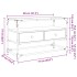 Mueble TV cristal y madera ingeniería gris Sonoma 80x35x51