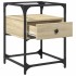 Mesita de noche madera de ingeniería roble Sonoma 40x40x55