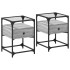Mesita de noche 2 uds madera ingeniería gris Sonoma 40x40x55