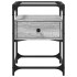 Mesita de noche 2 uds madera ingeniería gris Sonoma 40x40x55