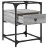 Mesita de noche 2 uds madera ingeniería gris Sonoma 40x40x55