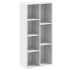 Estantería de madera de ingeniería blanca 50x25x105