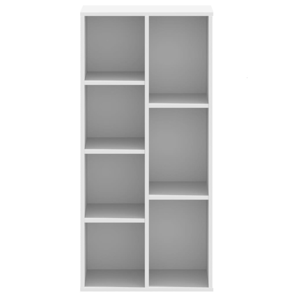 Estantería de madera de ingeniería blanca 50x25x105