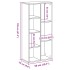Estantería de madera de ingeniería blanca 50x25x105