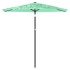 Sombrilla de jardín con poste de acero verde 223x223x213