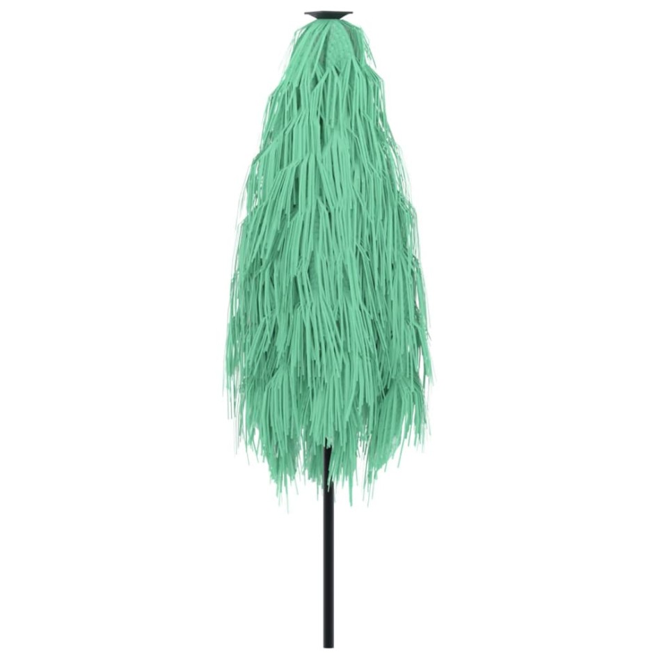 Sombrilla de jardín con poste de acero verde 223x223x213