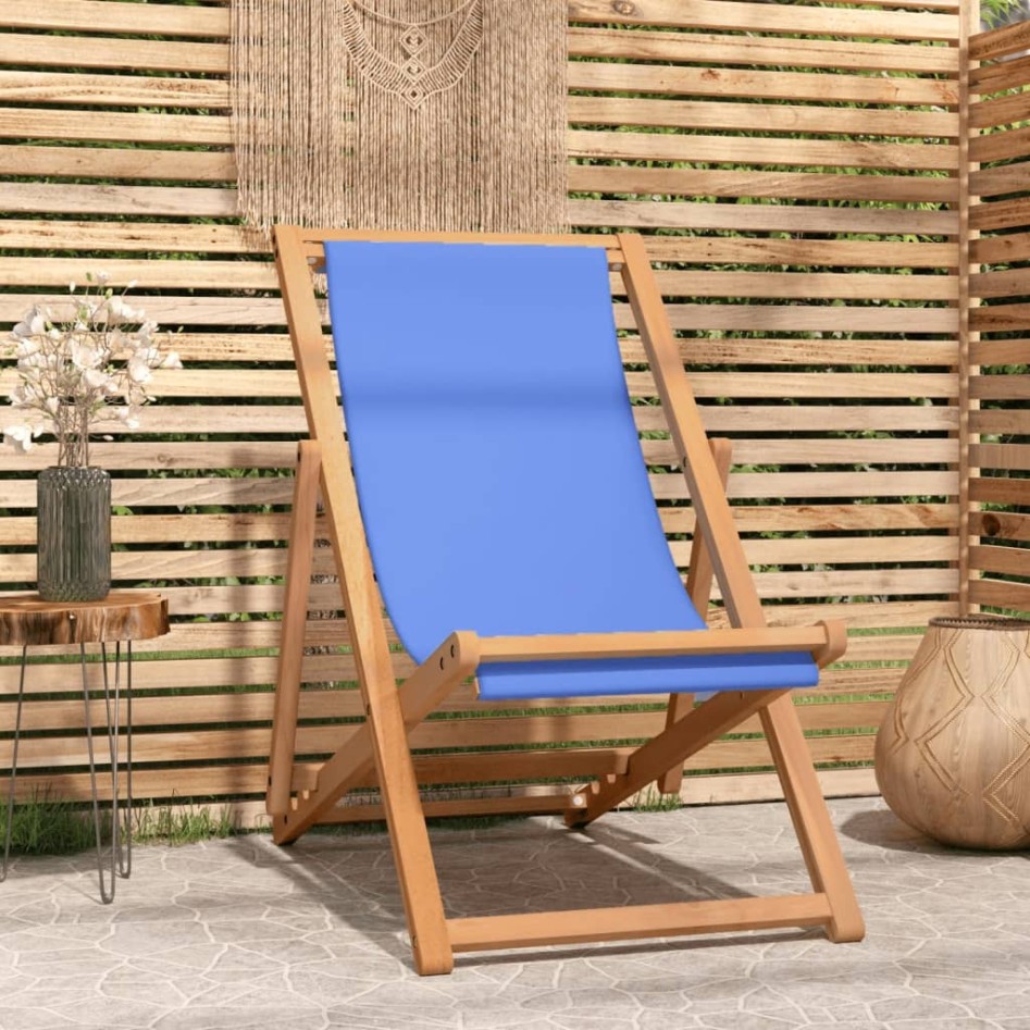 Silla de jardín de teca azul 56x105x96