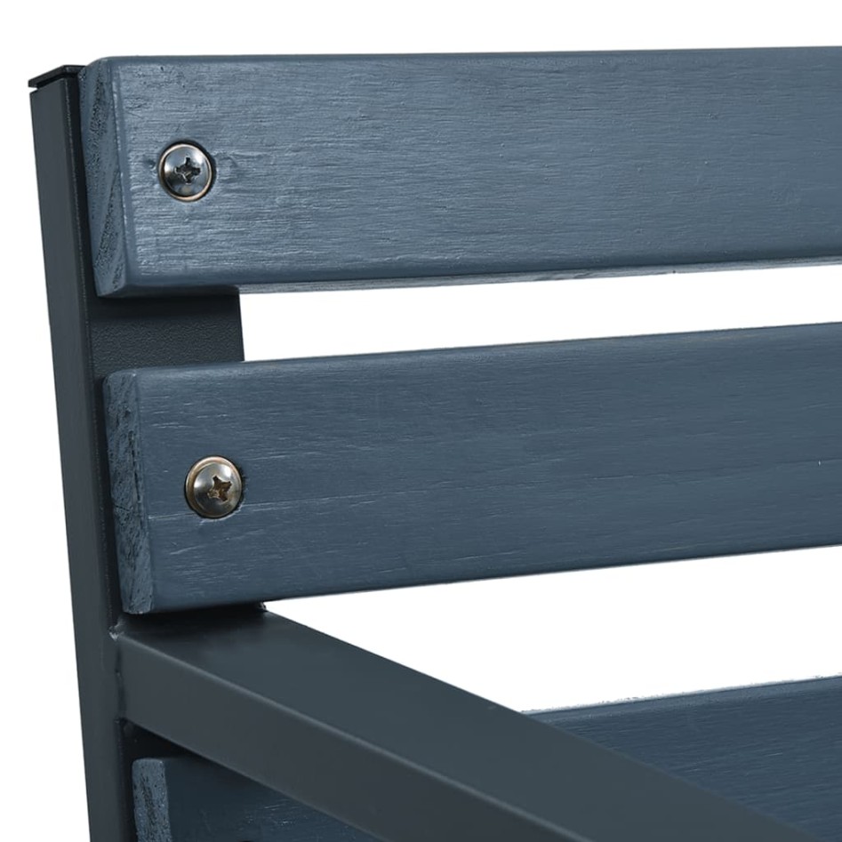 Banco de jardín madera gris 120