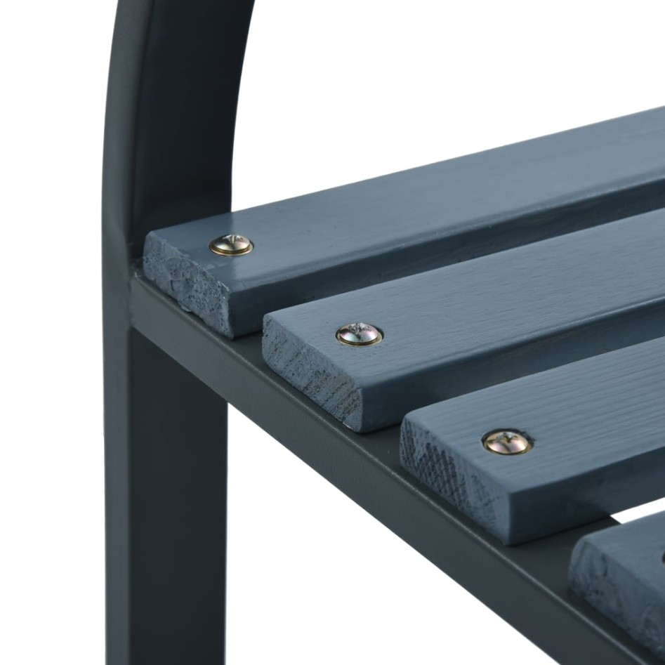 Banco de jardín madera gris 120