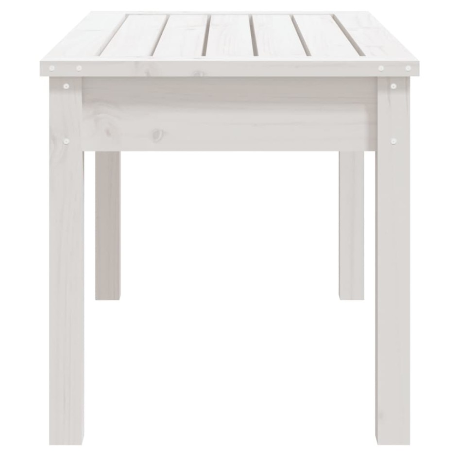 Banco de jardín madera maciza pino blanco 80x44x45