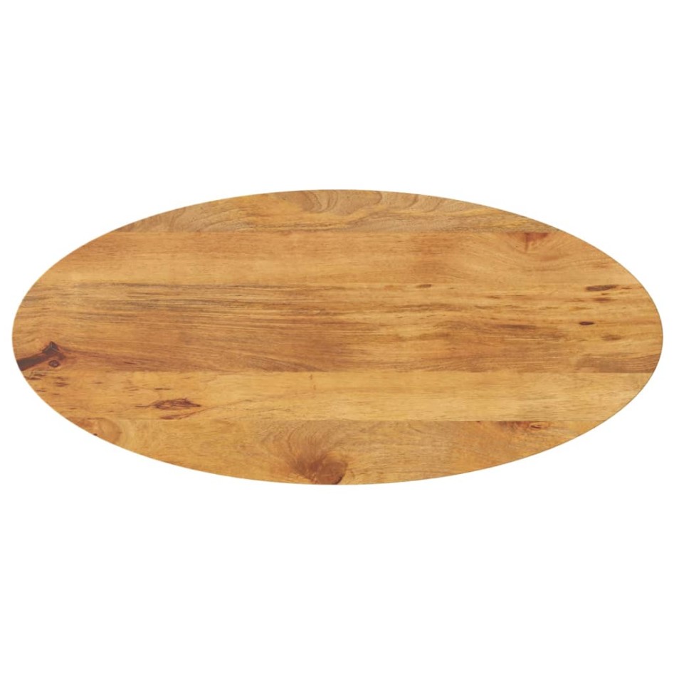 Tablero de mesa ovalado madera maciza de mango 140x50x2,5
