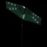Sombrilla jardín con luces LED poste acero verde 225x225x212