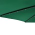 Sombrilla jardín con luces LED poste acero verde 225x225x212