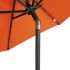 Sombrilla jardín con LEDs poste acero terracota 225x225x212