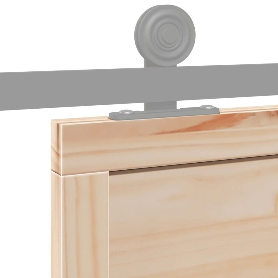 Puerta de granero madera maciza de pino 80x208