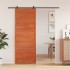 Puerta de granero madera maciza pino marrón miel 80x208