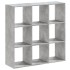 Estantería de madera de ingeniería gris hormigón 102x32x102