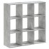 Estantería de madera de ingeniería gris hormigón 102x32x102