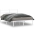 Estructura cama sin colchón con cabecero metal blanco