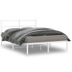 Estructura cama sin colchón con cabecero metal blanco 135x190cm