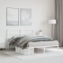 Estructura cama sin colchón con cabecero metal blanco