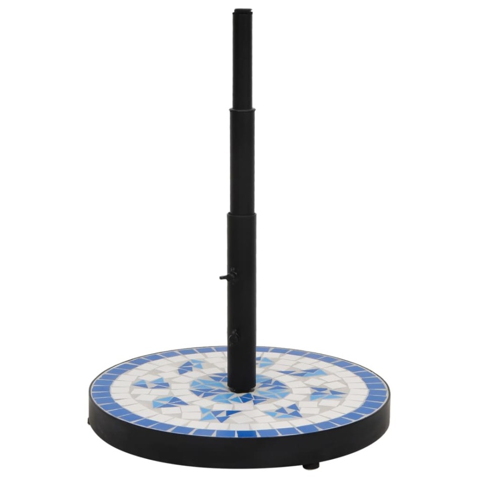 Base de sombrilla redonda azul y blanco 12