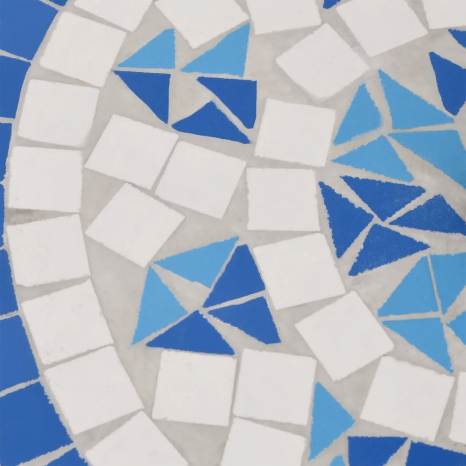 Base de sombrilla redonda azul y blanco 12