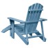 Silla Adirondack con otomana madera maciza de abeto