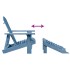 Silla Adirondack con otomana madera maciza de abeto