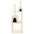 Rascador para gatos con postes de sisal color crema 167