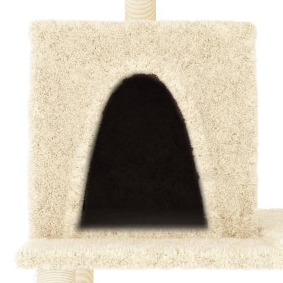Rascador para gatos con postes de sisal color crema 167