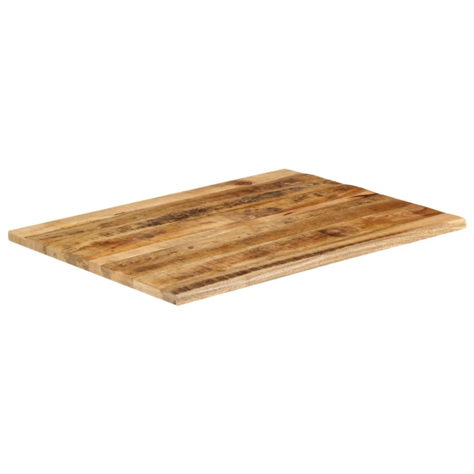 Tablero de mesa borde natural madera maciza mango 90x80x2,5