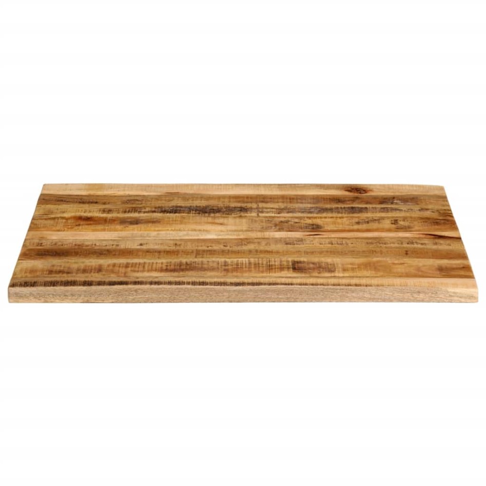 Tablero de mesa borde natural madera maciza mango 90x80x2,5