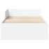 Estructura de cama madera de ingeniería blanca 100x200
