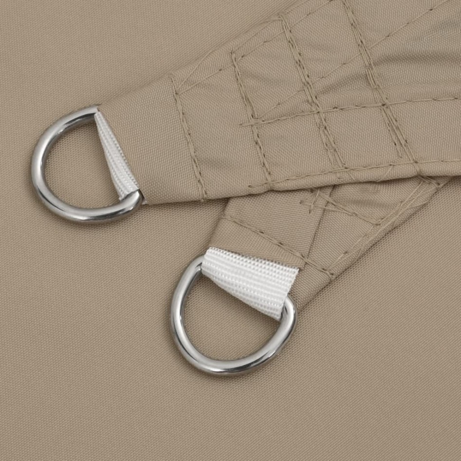 Toldo de vela cuadrado tela Oxford gris taupe 4x4
