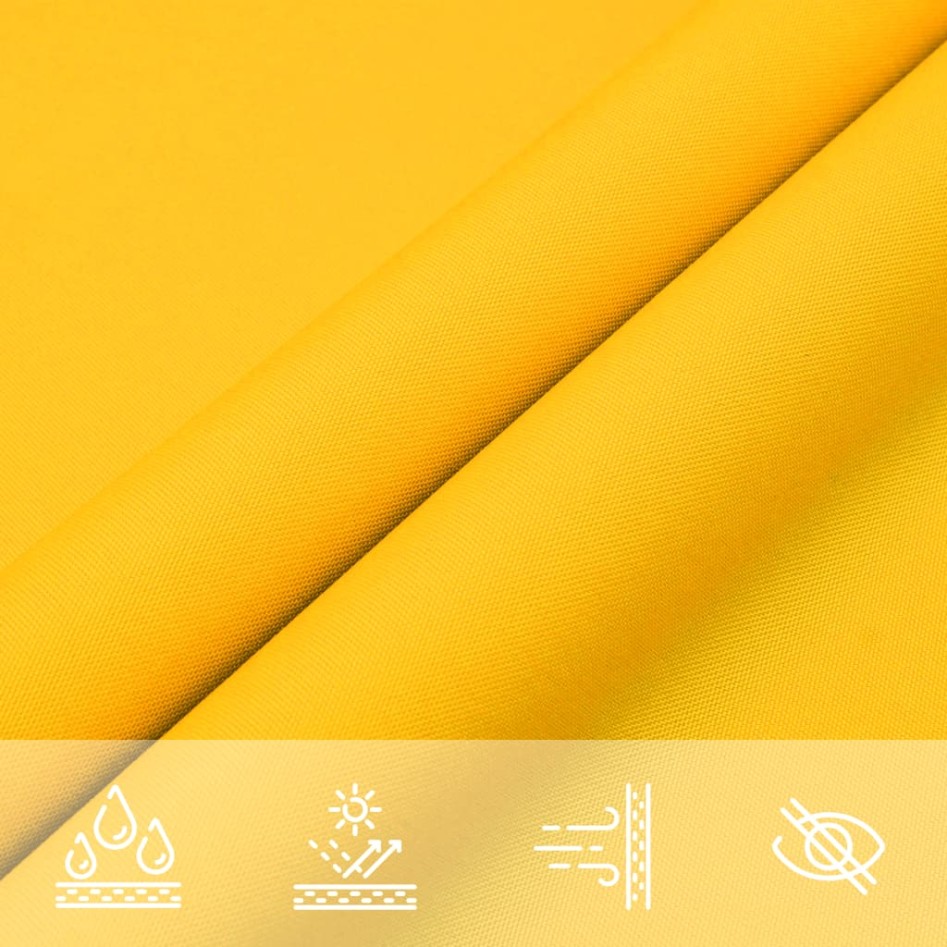 Toldo de vela cuadrado tela Oxford amarillo 4x4