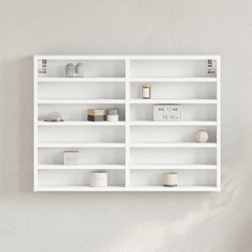 Vitrina de madera ingeniería blanca 80x8,5x58