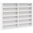 Vitrina de madera ingeniería blanca 80x8,5x58