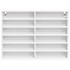 Vitrina de madera ingeniería blanca 80x8,5x58
