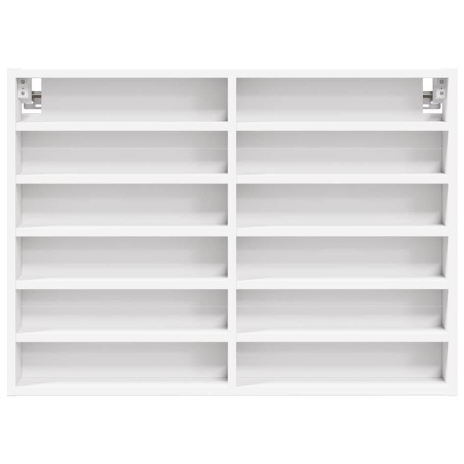 Vitrina de madera ingeniería blanca 80x8,5x58