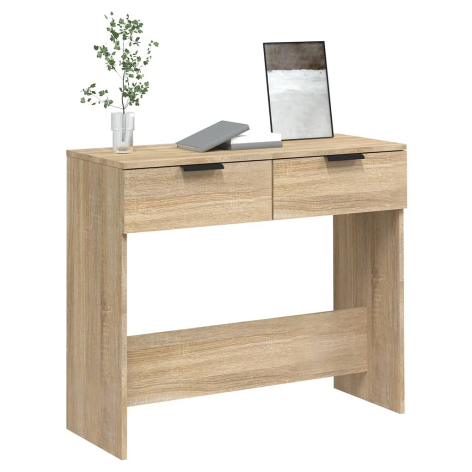 Mesa consola de madera contrachapada roble Sonoma 90x36x75